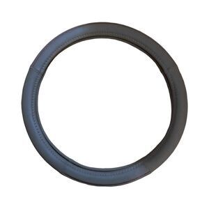 Tan PU Leather Car Steering Wheel Cover 15 Inch